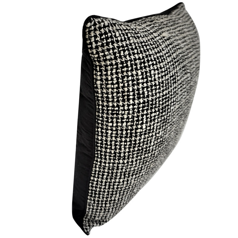 Fontana Houndstooth Silk Throw Pillow