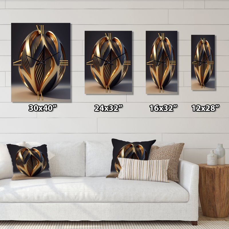 Horloge murale abstraite Op-Art, Grand