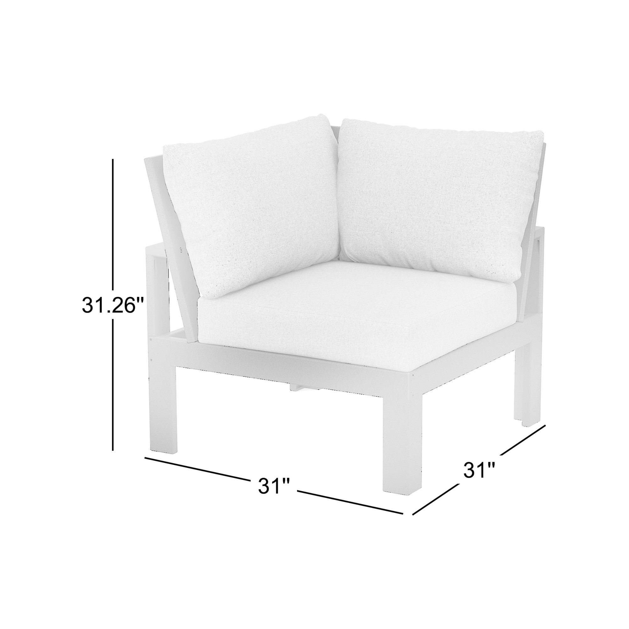 Edge Modular Corner Chair, Black, Grey Revolution®