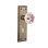 Plateau de porte d’intimité blanc rose en porcelaine avec plaque longue serrure new york