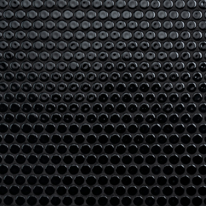 Hudson Penny Round .80" x .80" Porcelain Penny Round Mosaic Wall & Floor Tile, Black