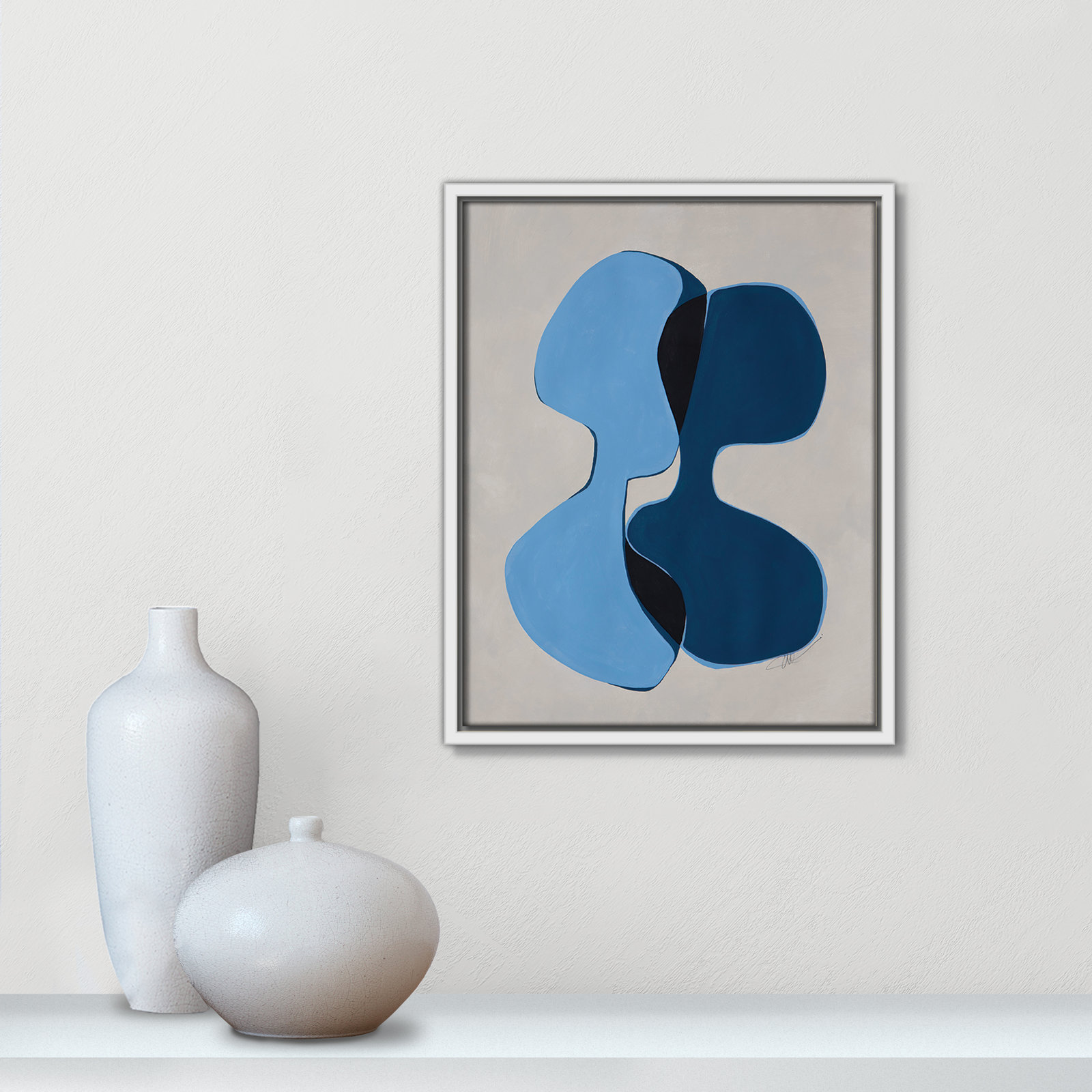 In Unity Collection "In Unity I" Print, 15.5" H x 12.5" W x 2" D, White Framed