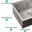 Lavabo encastrable 30 po x 18 po x 10 po - Station de travail en acier inoxydable avec design charmant
