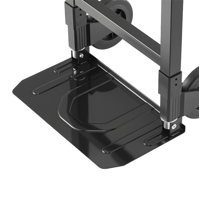 Chariot pliable 2 en 1 - capacité de charge de 500 lb (mode 4 roues), chariot portatif convertible avec poignée et roues réglables pour la maison, le bureau et l'entrepôt