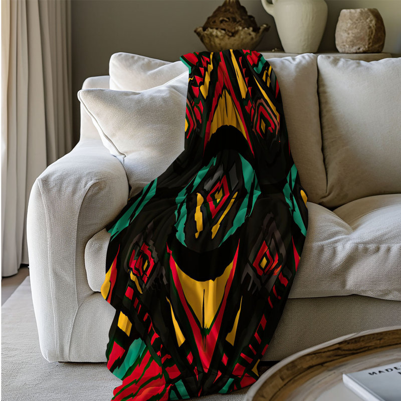 Jeté Serengeti Swirls - 1 pièce de qualité supérieure Sherpa, L 50 po x L 60 po