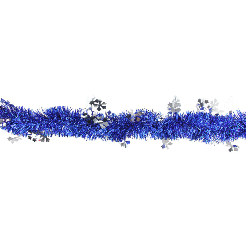 Guirlande de Noël flocons de neige - non éclairée, Bleu