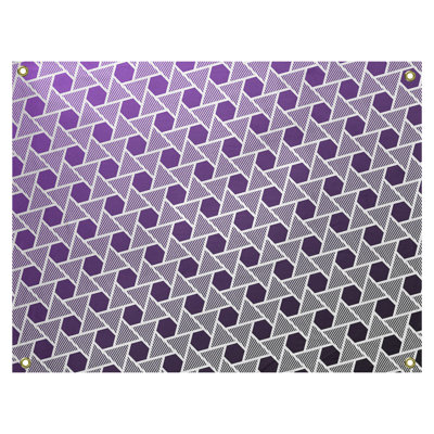Tapisserie murale hexagonales et triangles