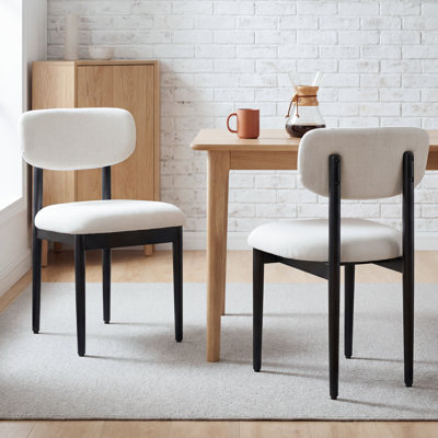 Rhoda Set of 2 Upholstered  Solid Wood Dining Chair