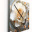 Horloge murale surdimensionnée blanche exquise et orangerose-99639305