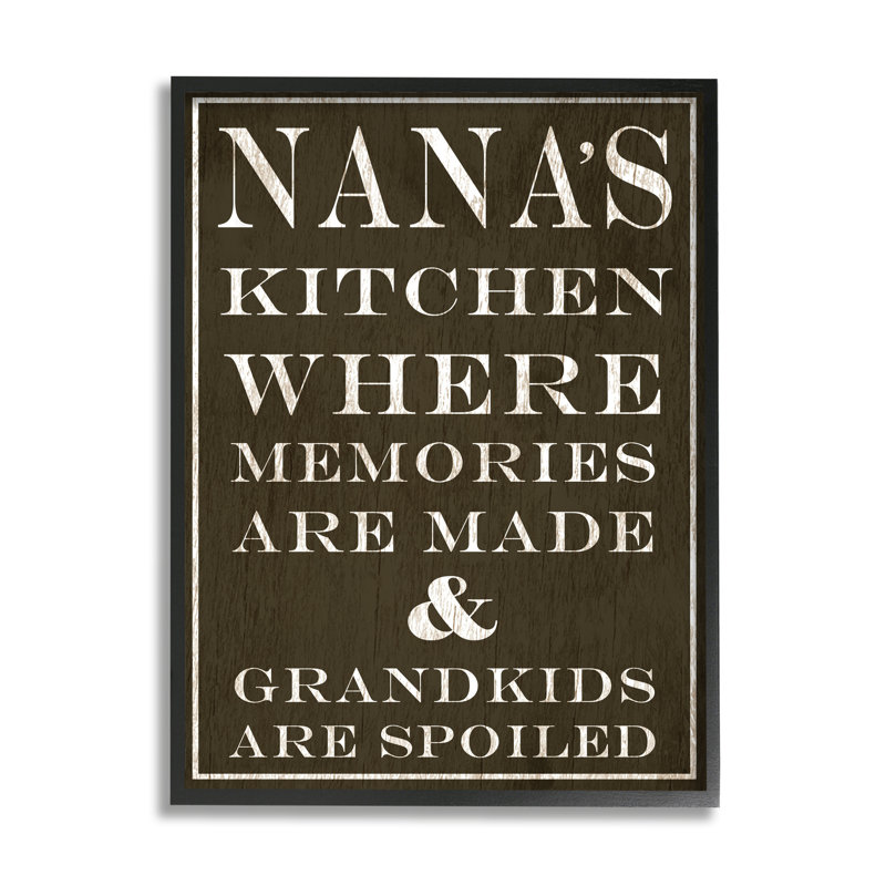 «Nanas Kitchen And Spoilé Grandkids Dark» par Daphne Polselli - impression, Giclée encadrée noir minuit, H 30 po x l 24 po