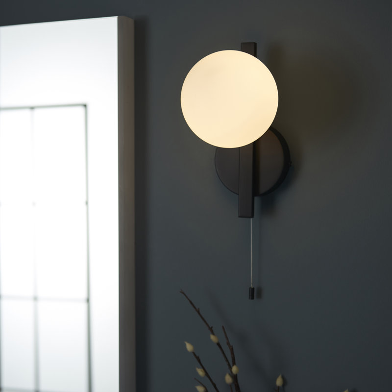 Terflinger Spa 1-Light Bathroom Wall Light, Black