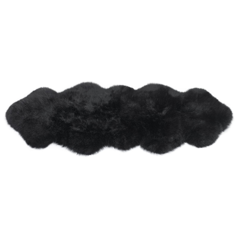 Fibre by Auskin Long Wool Sheepskin Rug 2'x6' – Double Pelt Natural Wool Rug with Plush Texture for Indoor Decor