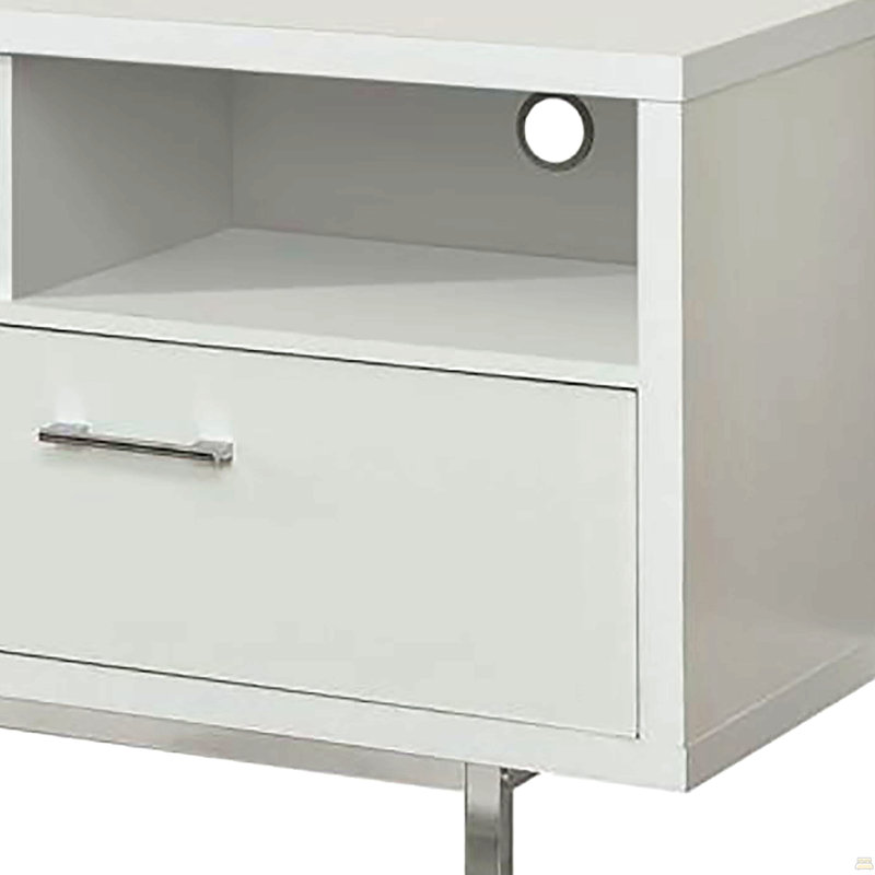 60-Inch Drawer Storage TV Console, White