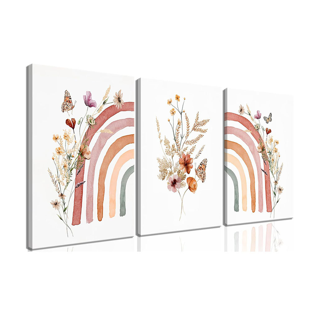 Bloomsbury Market Boho Rainbow Wall Art For Girls Room - Set Of 3 ...