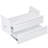 VIVO White Dual Level Pull Out Under Desk Storage Drawer Set without Shell