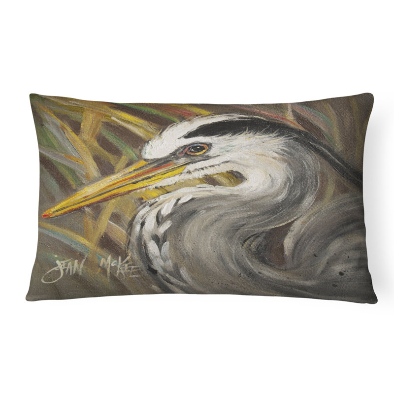 Coussin décoratif intérieur/extérieur bleu héron