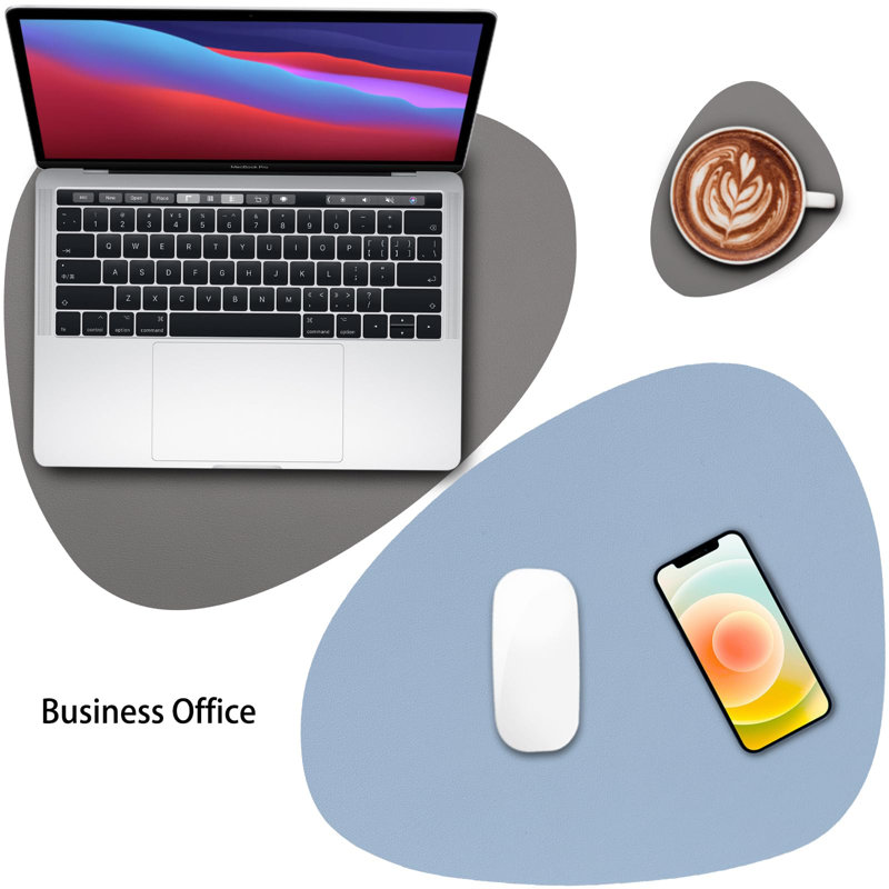 Polyurethane Placemat, Grey Sky Blue