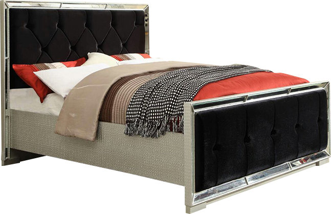 Upholstered Sleigh Bed, Kingsize (5')