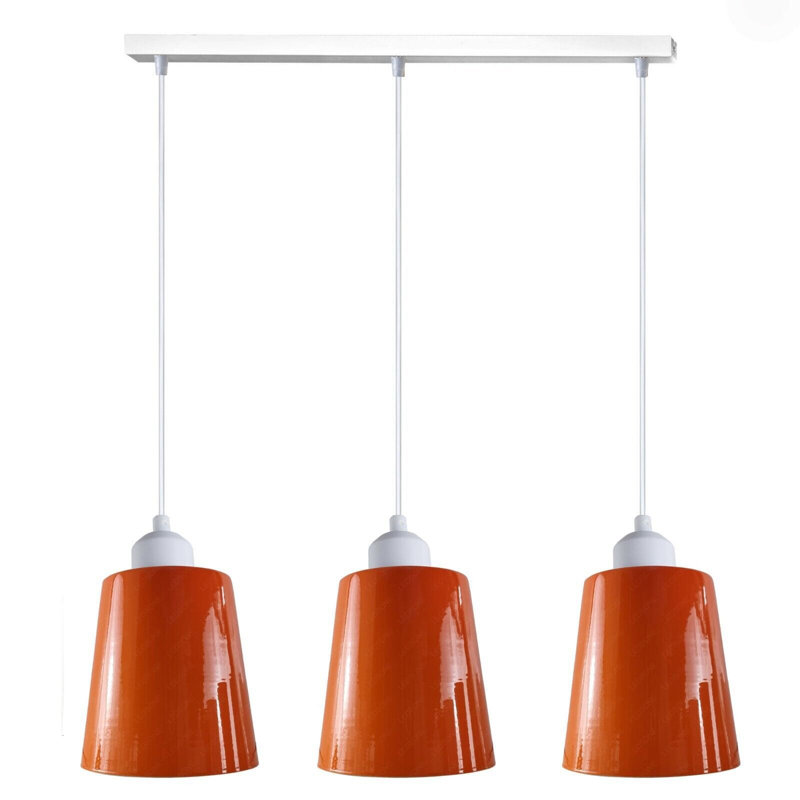 Humeyra 3 - Light Kitchen Island Pendant, No, Orange/White