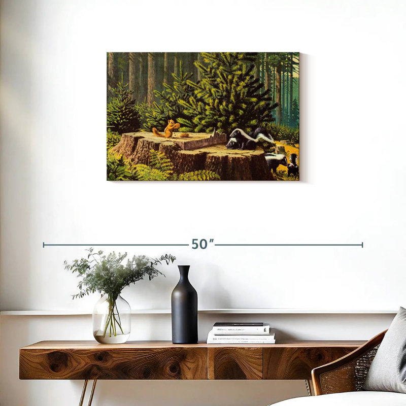 Brampt Chipmunk And Skunks, 20" H x 30" W