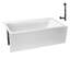Baignoire en alcôve en acrylique blanc brillant avec drain extérieur 66 po x 32 po Streamline-108298583