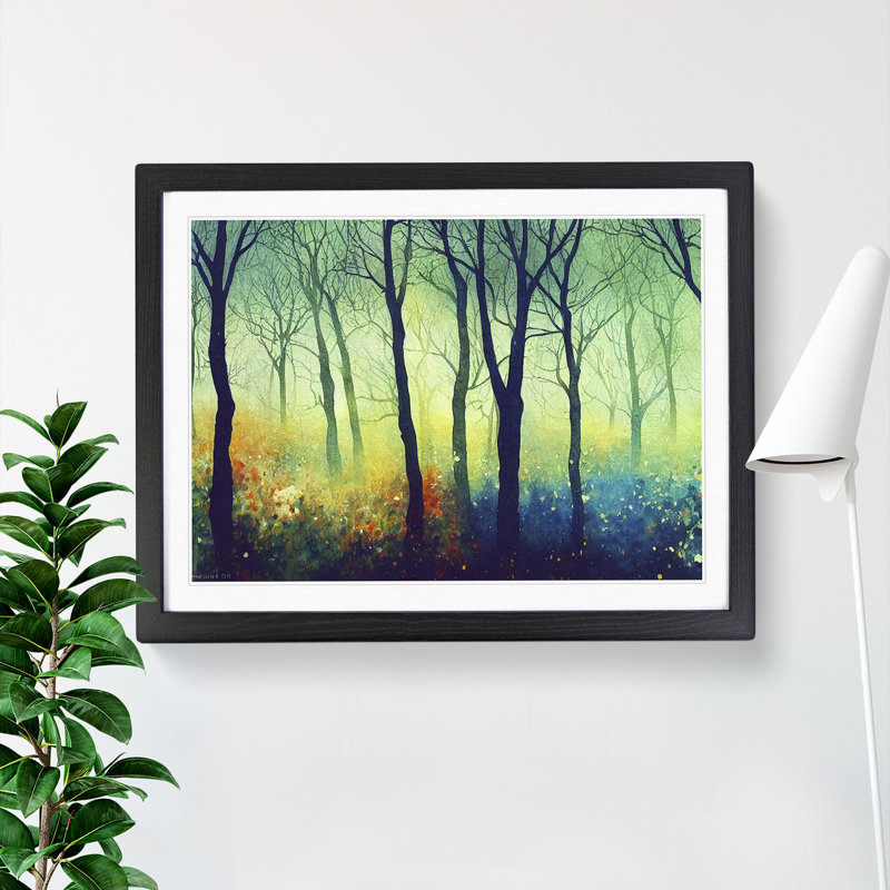 Urban Colourful Forest - Framed Print, Black, 46cm H x 64cm W x 2cm D