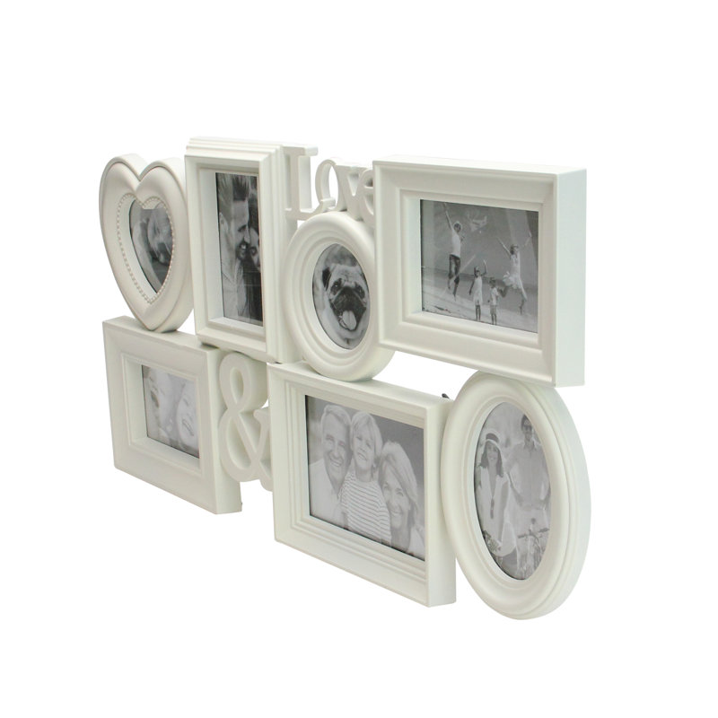 Multi-Sized Love Collage Frame, White