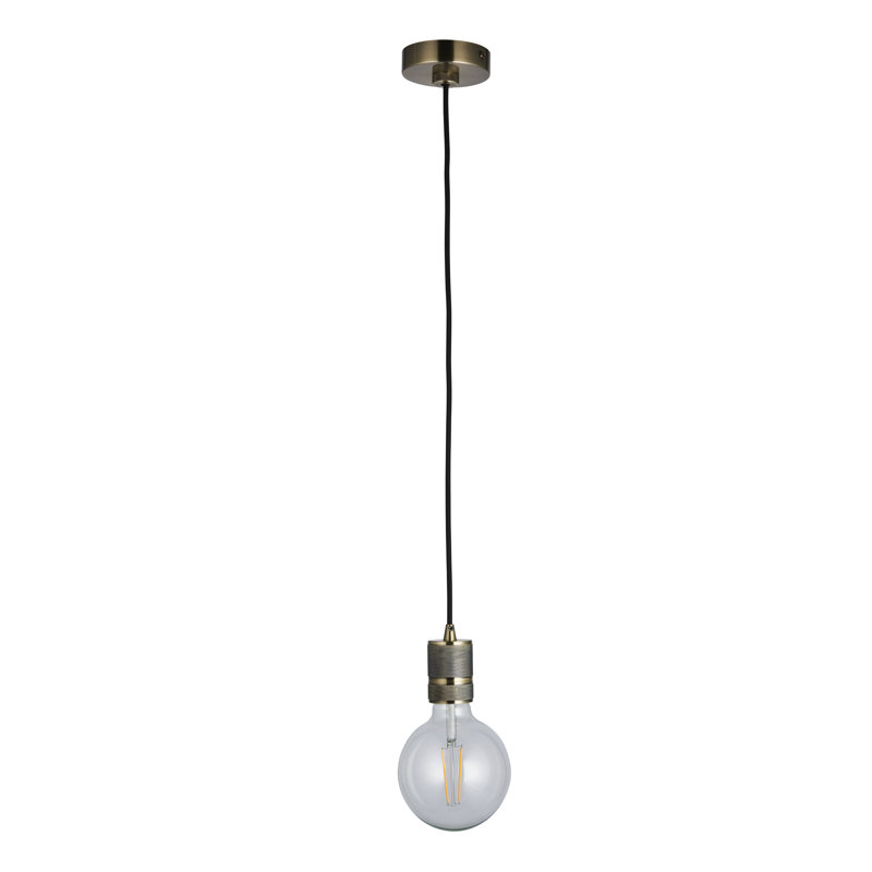 Waddell 1 - Light Bulb Pendant, Brass