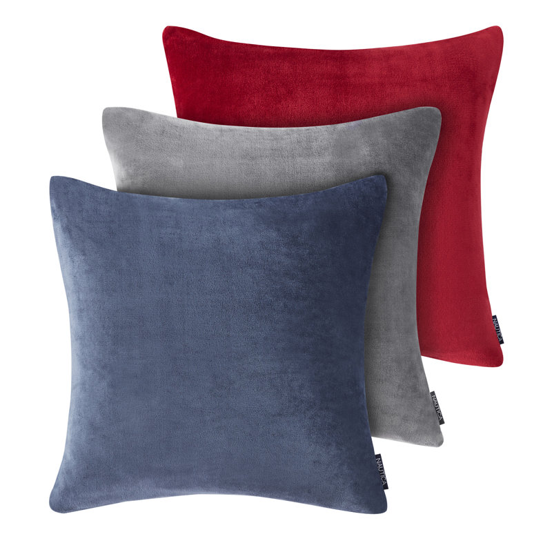 Ultra Soft Gray Fleece European Sham with Zipper Closure