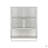 Glass Doors Modern Two-Door Wall Cabinet With Featuring Two-Tier Enclosed Storage, An Open Shelf, And Towel Rack