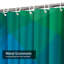 Rideau de douche hexagonal bleu clair et bleu sarcelle avec 12 crochets-691990532