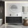 Bathilde 48" Wall-Mount Double Bathroom Vanity with Resin Top