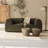 2-Seater Curved Modular Sectional Sofa, 76" Cozy Modern Sherpa Sectional Compression Couch for Living Room, Bedroom, Apartment – No Assembly-275340956