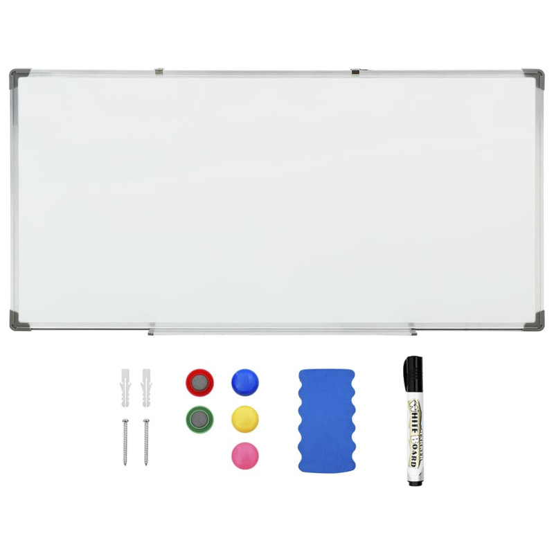Burrel Wall Mounted Magnetic Whiteboard, 60 cm H x 110cm L