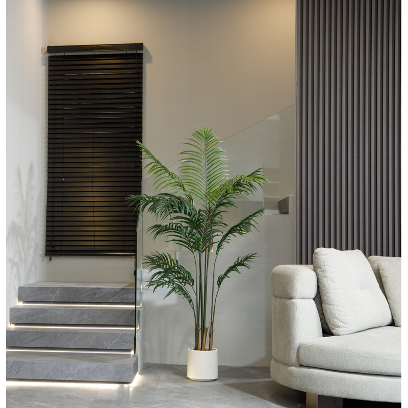 71" Artificial Faux Palm Tree in a Resin Planter | Fake  Palm Tree in a Modern Planter