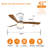 42 Inch Modern Low Profile Wood Ceiling Fans With Lights And Remote, Farmhouse Flush Mount 6 Speed Reversible DC Motor Ceiling Fan For Bedroom-114486014