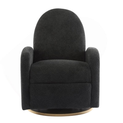 360 Swivel And Glider Recliner Chair-Black