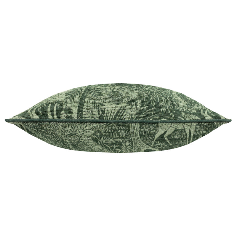 Winter Woods Square Throw Pillow Cover, Green