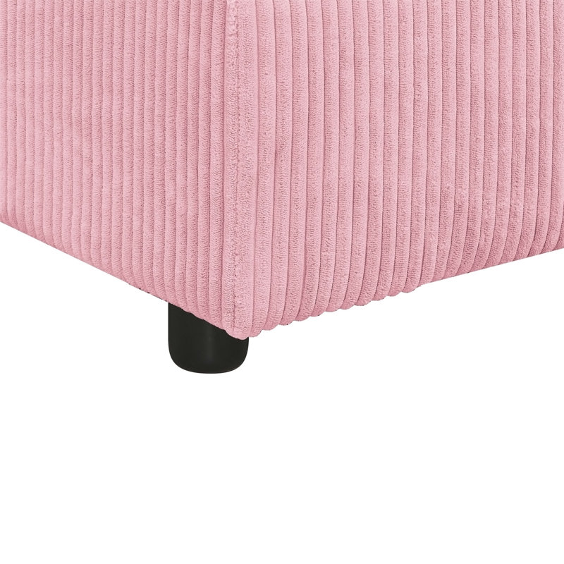 Canapé modulaire réversible d'angle avec repose-pieds