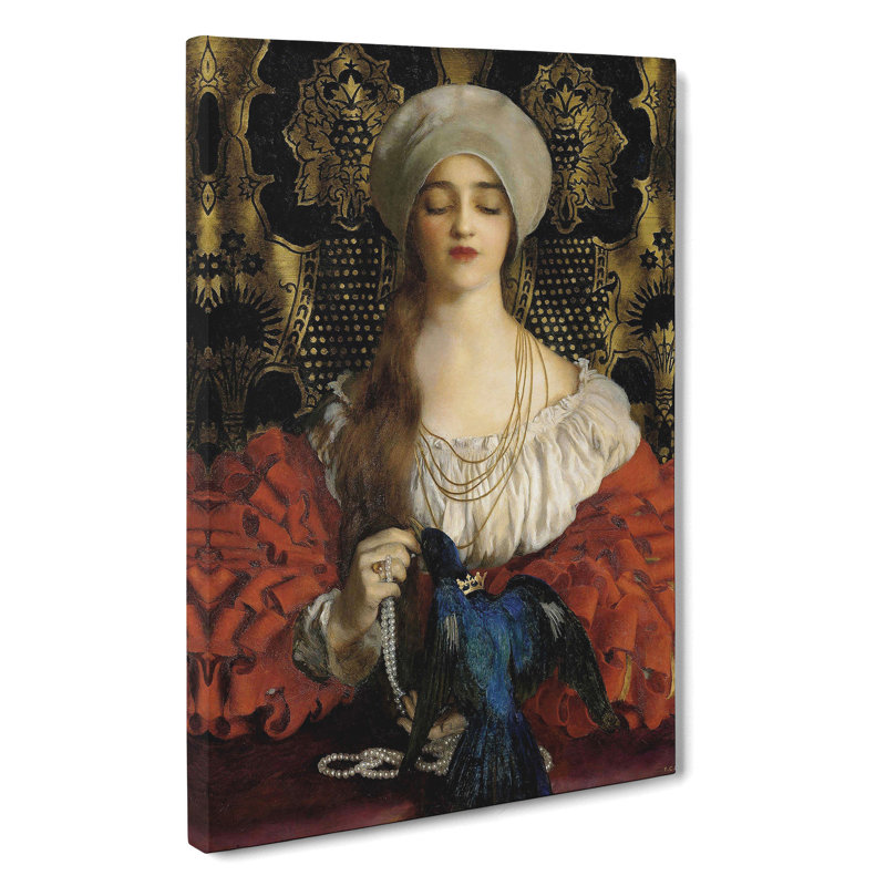 The Blue Bird by Frank Cowper Cadogan - Wrapped Canvas Painting, 76cm H x 50cm W x 3cm D