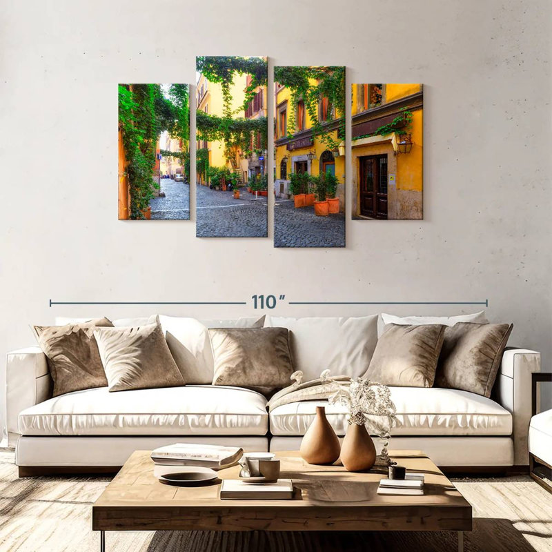 Tergel Street In Trastevere, H 48 po x l 75 po