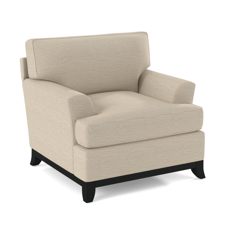 Oaks Way Armchair, Black, White Performance Fabric; 0851-94