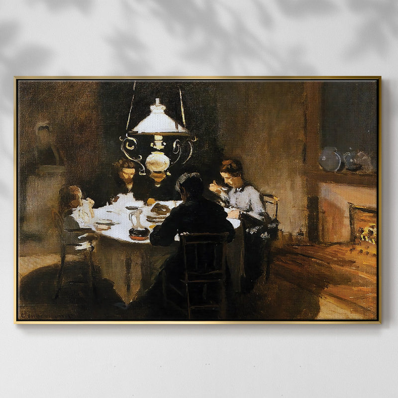 " The Dinner, 1868 ", H 17 po x l 25 po x P 2 po, Or