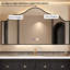 Meuble-lavabo autoportant 59,45 po en bois massif rétro avec miroir intelligent-936504642
