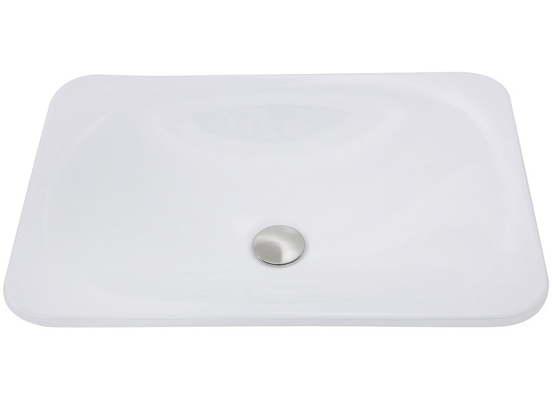 Nantucket Sinks Great Point 14.5'' White Vitreous China Rectangular Bathroom Sink