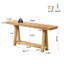 Table basse de style naturel, table d'entrée en bois, console élégante