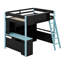 Lit mezzanine double en bois avec bureau et tiroirs, lit mezzanine pour jouer avec espace de rangement et lumière-1525714618