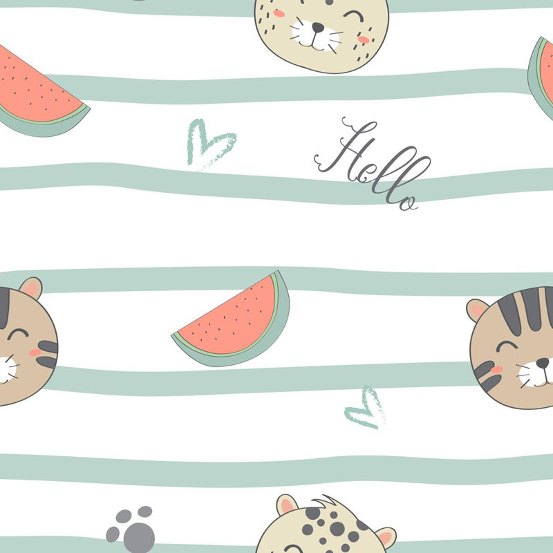 Rouleau de papier peint autocollant L 8,5 pi x l 24 po Matys Cats