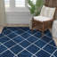 Tapis bleu marine à motif géométrique Ragin-389348205