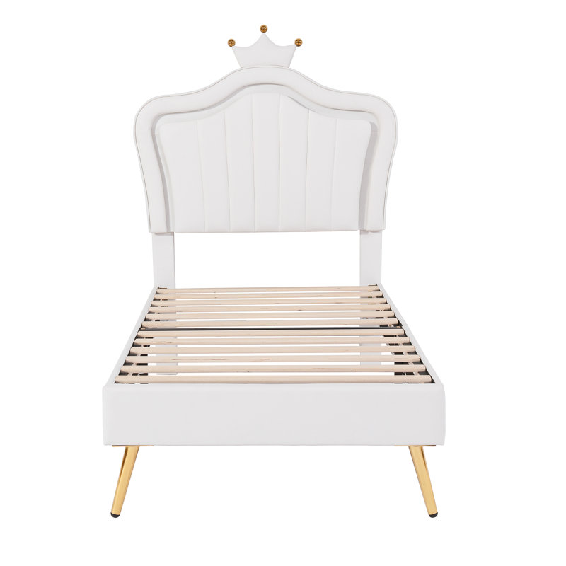 Jaran Upholstered Bed, 140 x 200cm, White